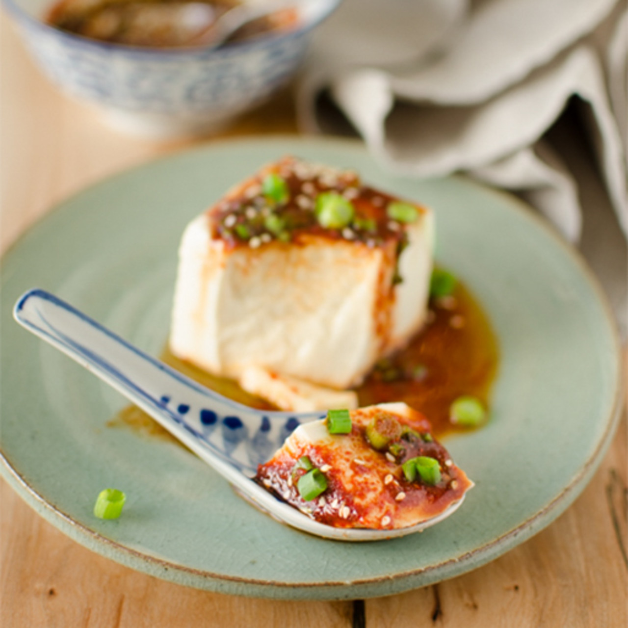 steamed-soft-tofu-with-soy-chili-sauce