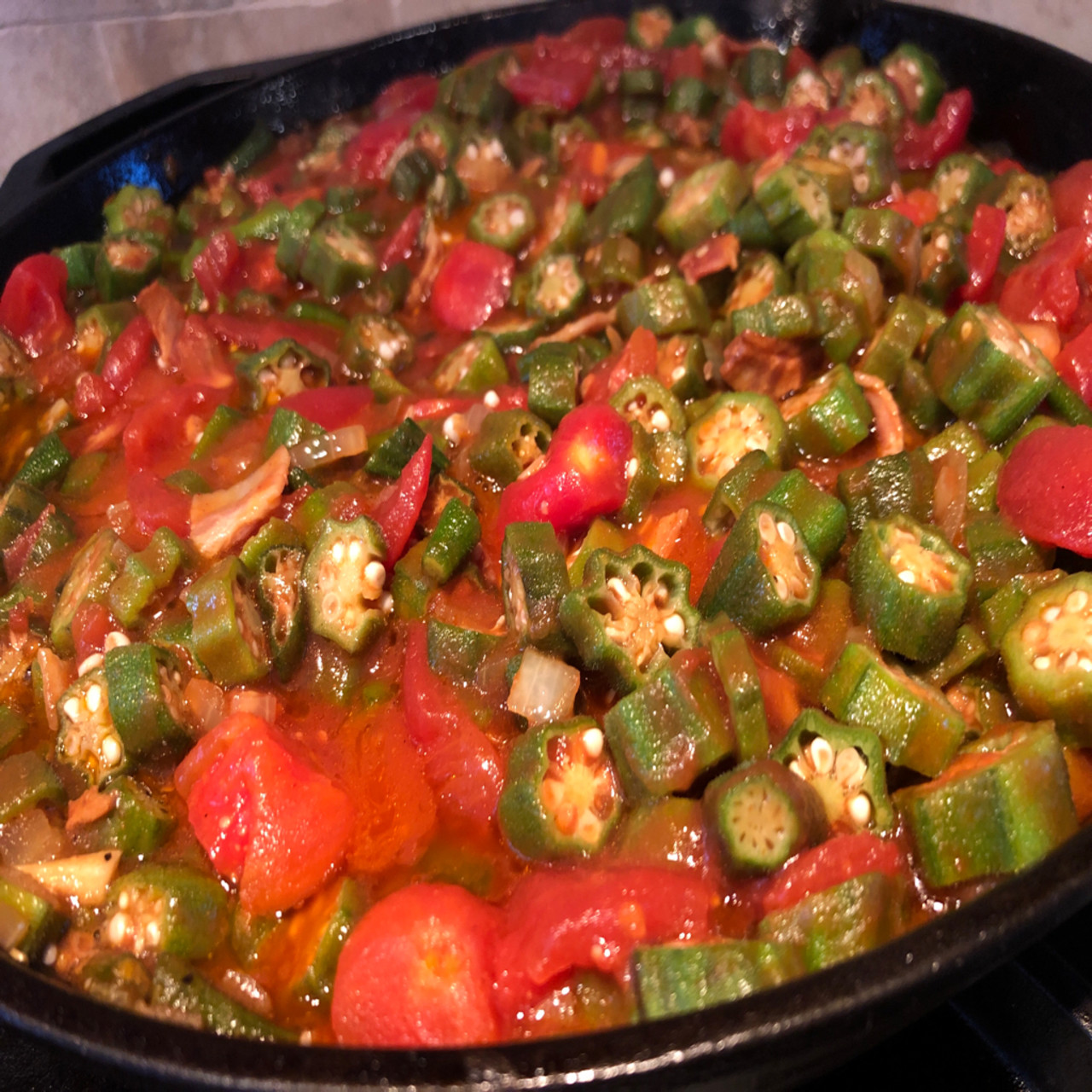 golden coral okra and tomato stew
