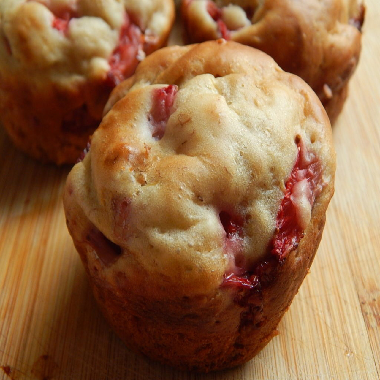 Strawberry banana greek yogurt muffins