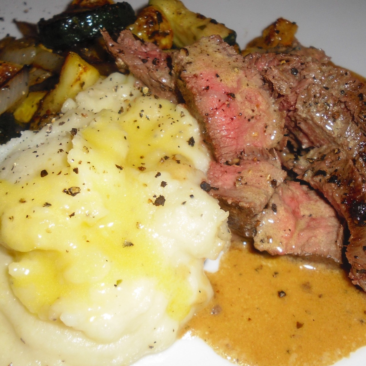 Strip Steak w/ Rosemary & Garlic (Real Simple Mag)