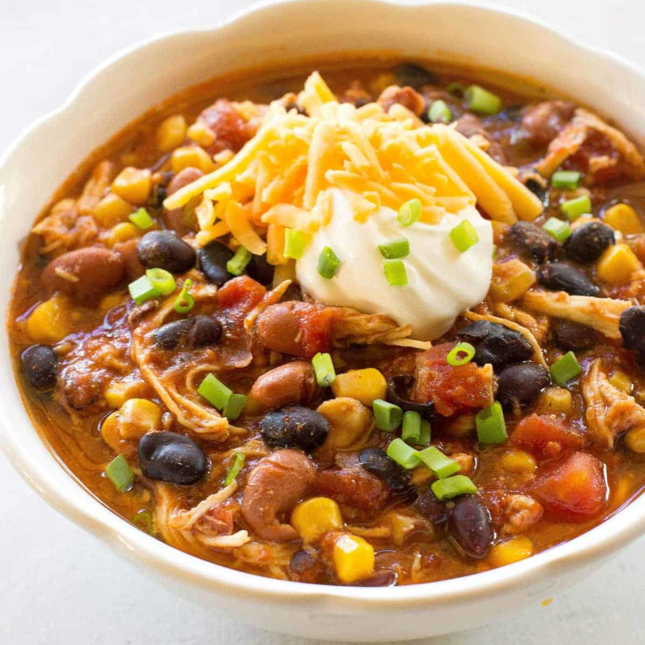 Crockpot Taco Chicken Chili