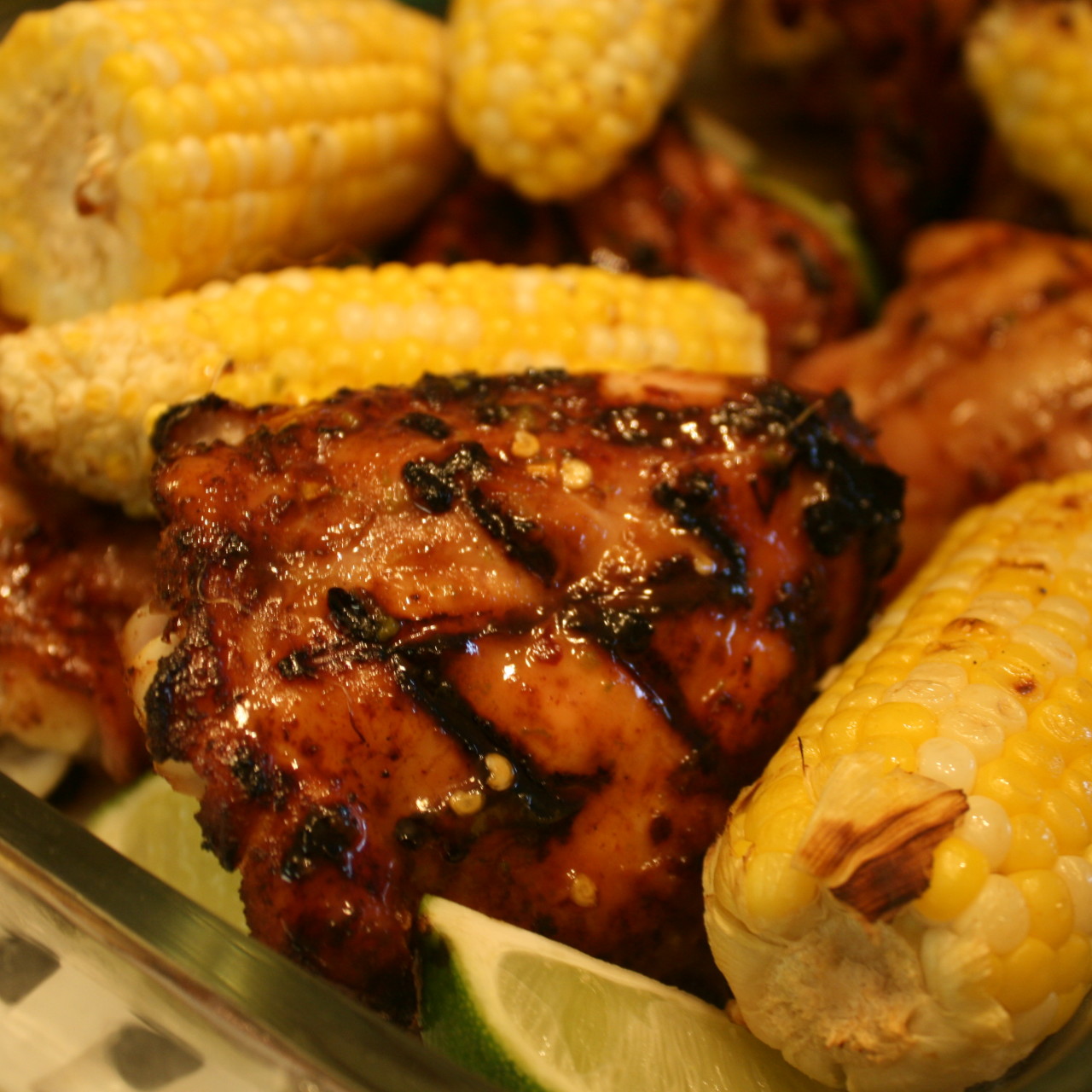 TequilaGlazed Grilled Chicken Thighs