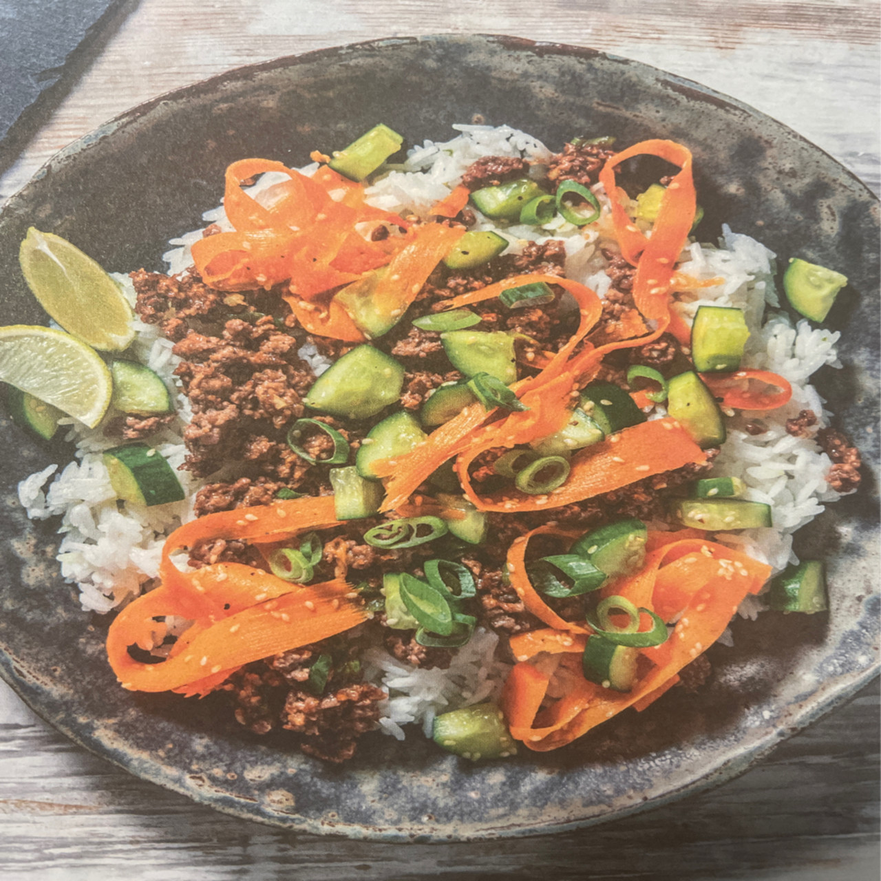 Teriyaki Beef Mince Rice Bowl