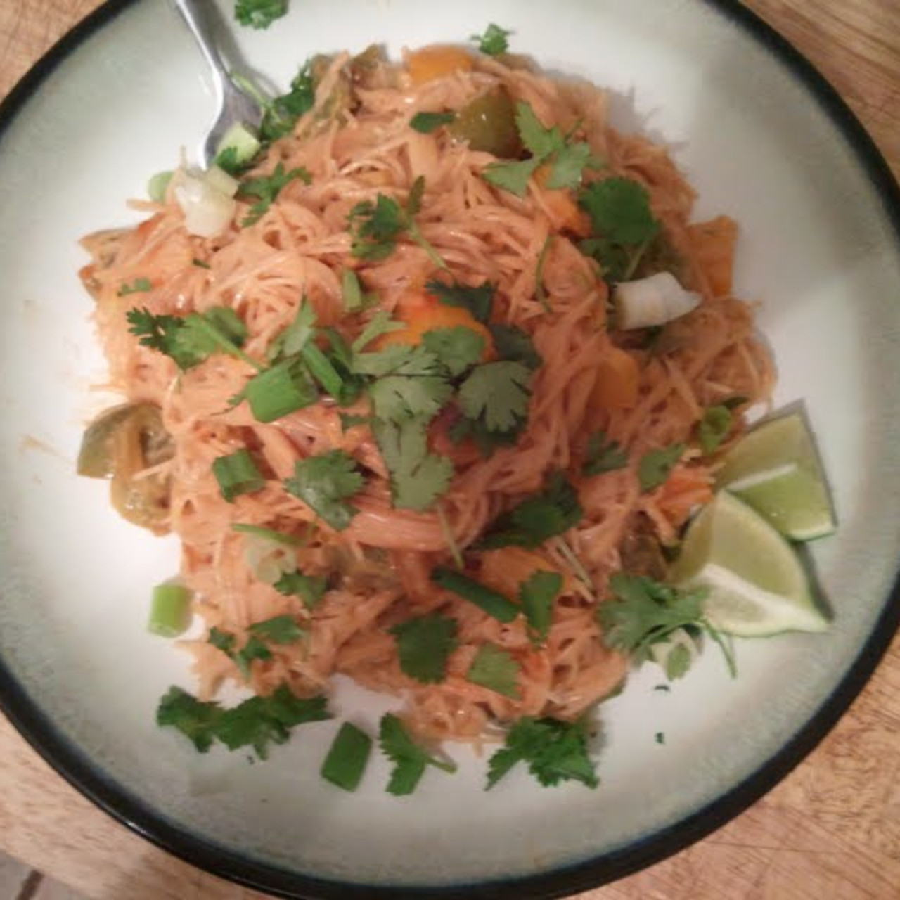 Thai-ish Peanut Sauce with Rice Noodles