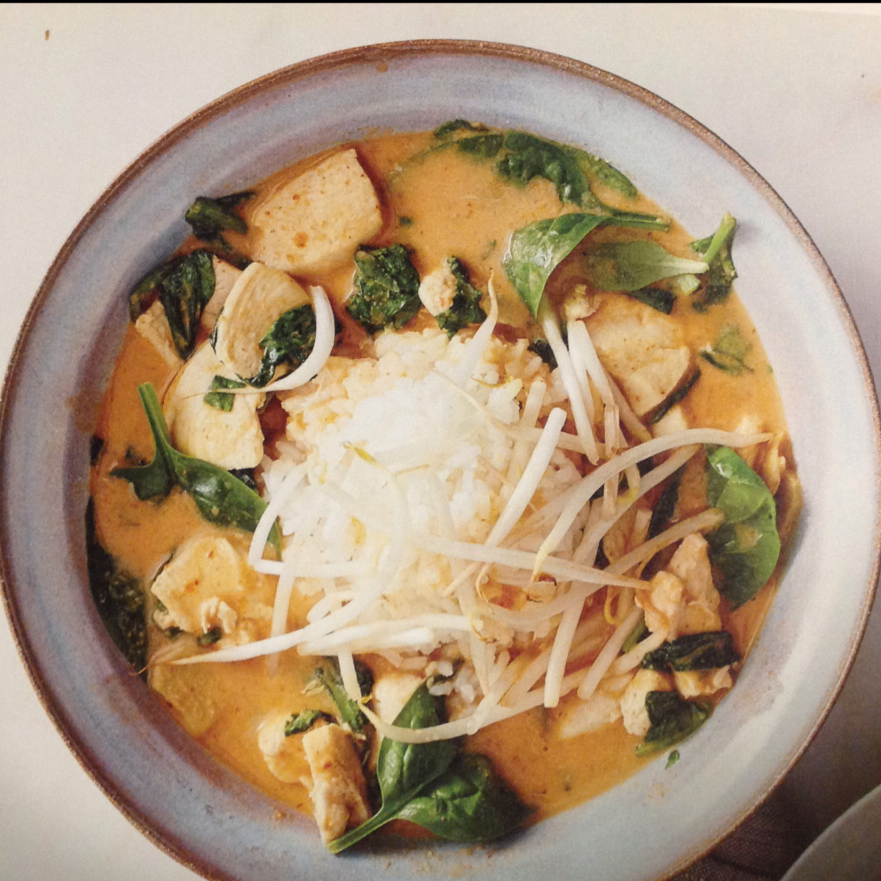 Thai Peanut Chicken Curry with Sticky Rice