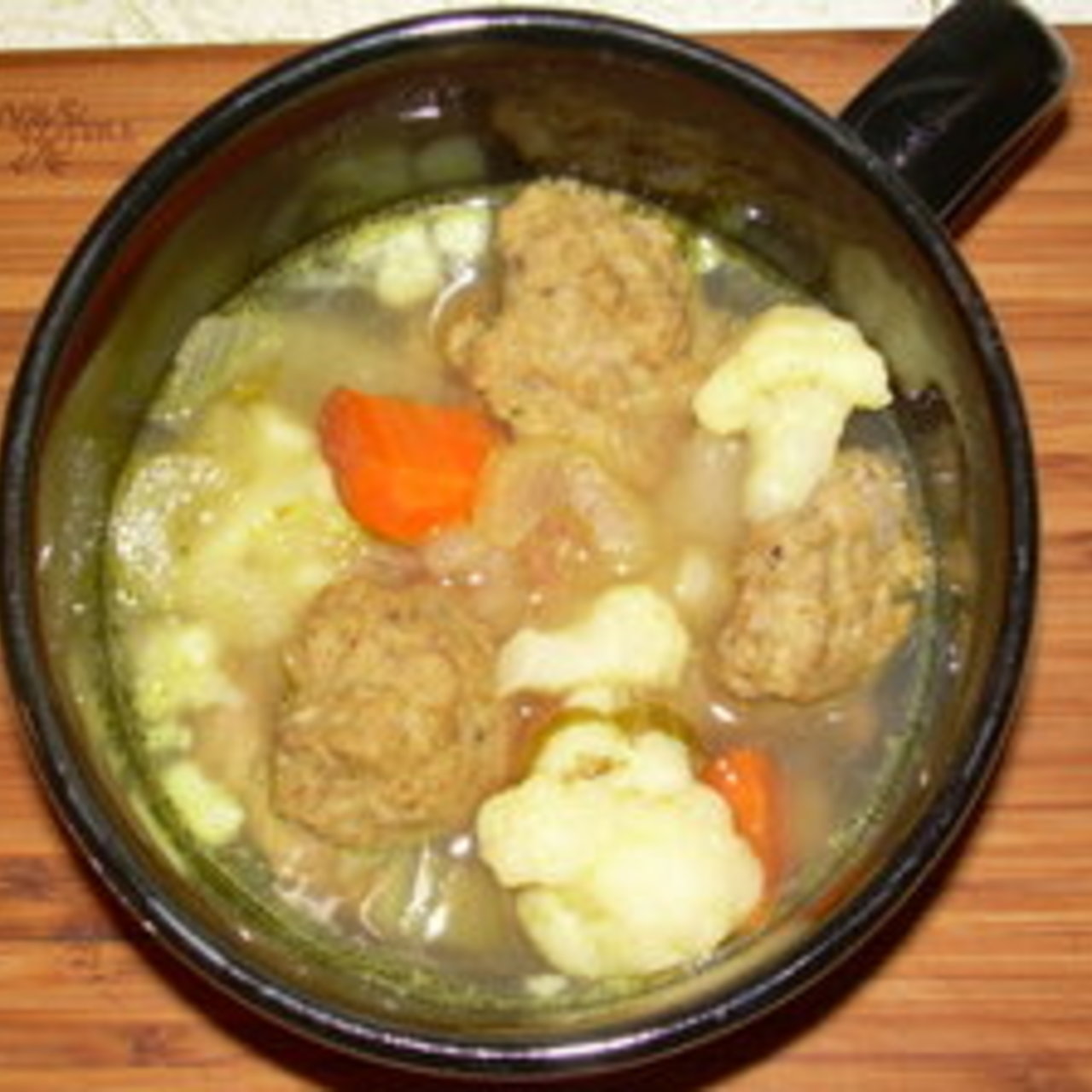 Turkey Meatball & Cauliflower Soup