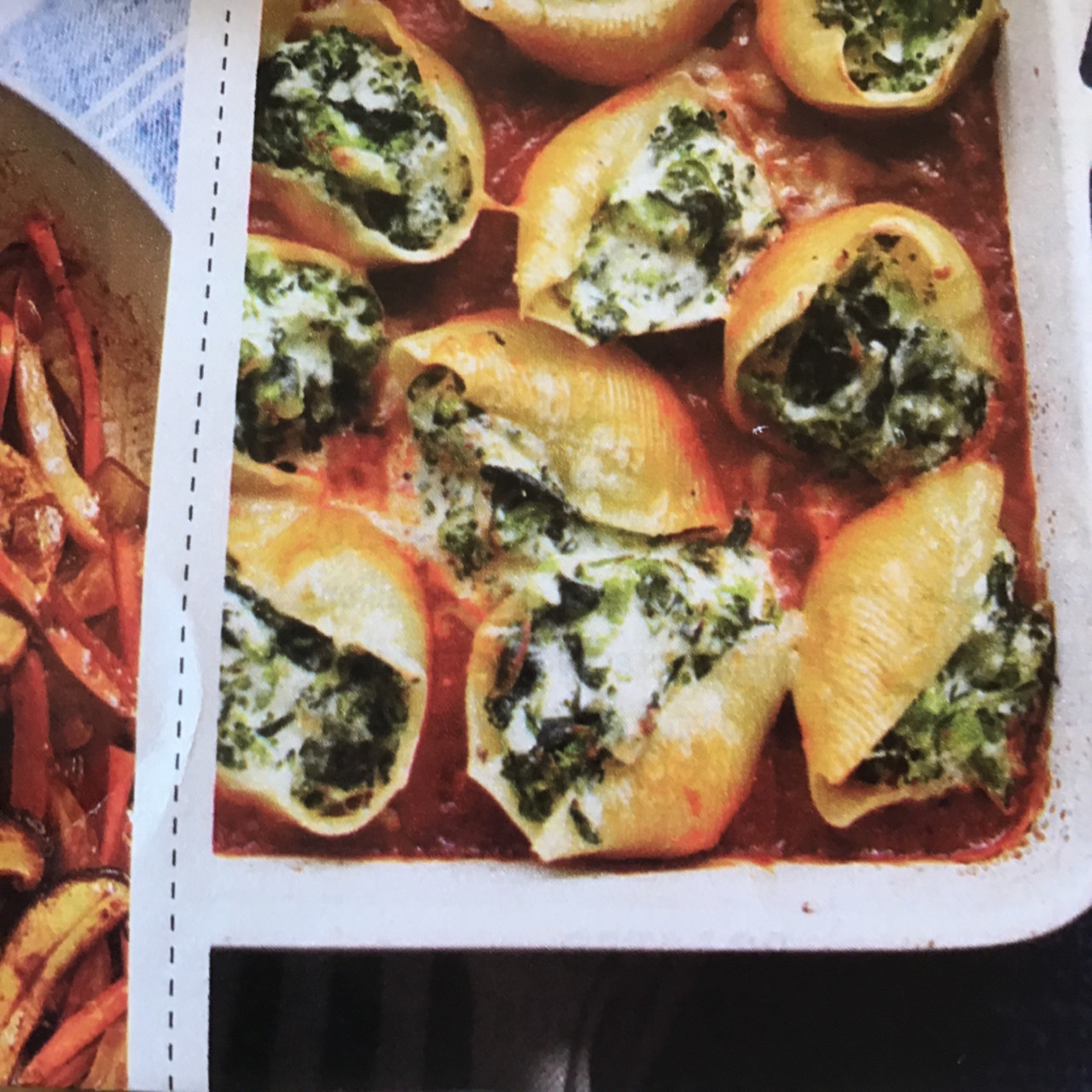 Veggie & Three Cheese Stuffed Shells