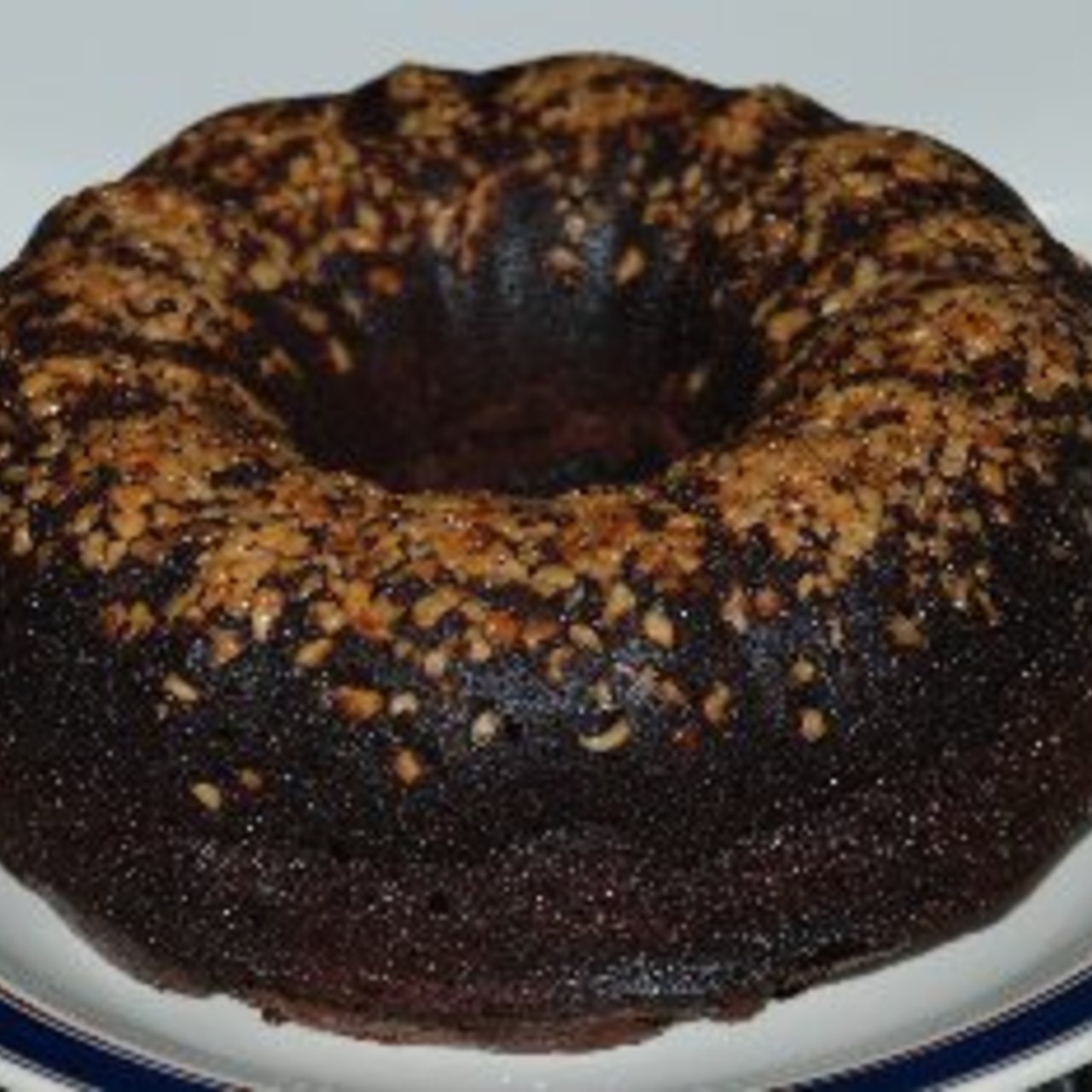 Saffron bundt cake with white chocolate coconut ganache