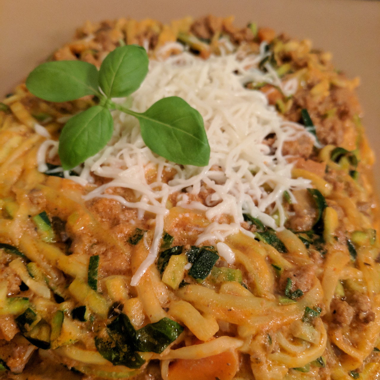 Low Carb Zucchini Noodle Spaghetti Bolognese