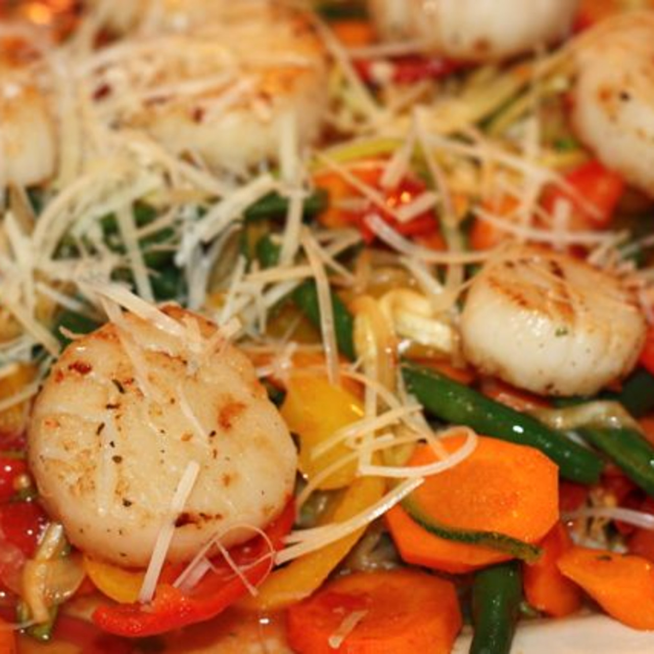 Zucchini Pasta with Scallops