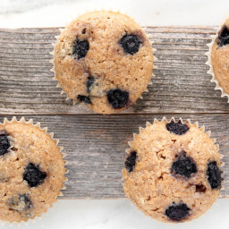 1-Bowl Whole Grain Blueberry Muffins