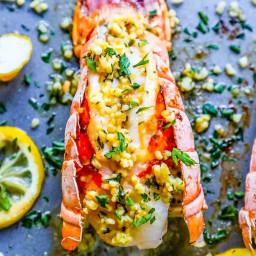 10 Minute Garlic Butter Broiled Lobster Tails