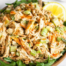 10-Minute Healthy Buffalo Chicken Salad (with Ranch!)