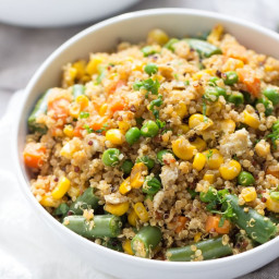 10 Minute Vegetable Quinoa “Fried Rice”