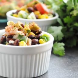 15 Minute Black Bean, Corn and Avocado Salad (healthy, vegan, dairy-free, g