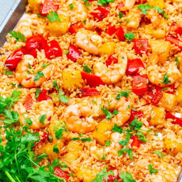 15-Minute Hawaiian Sheet Pan Shrimp Dinner Recipe