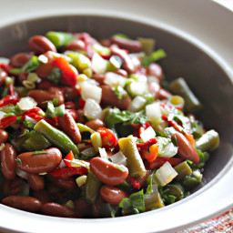2-Bean Salad With Fire-Roasted Jalapeños and Pickled Red Peppers Recipe