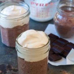 2-ingredient chocolate mousse with coconut sugar whipped cream