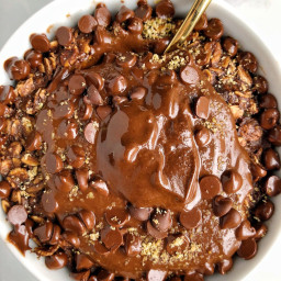 2-minute Brownie Batter Oatmeal For Two
