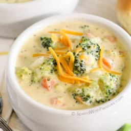20 Minute Broccoli Cheese Soup (Video)