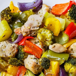 20-Minute Easy Roasted Chicken and Vegetables