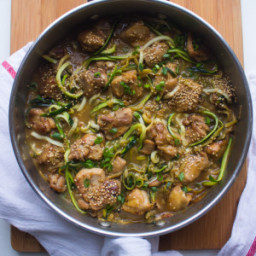 20-Minute Honey Lime Chicken with Zucchini Noodles