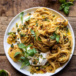 20 Minute Lemon Butter Pasta with Ricotta and Spicy Breadcrumbs