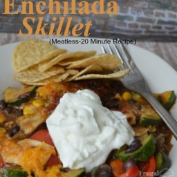 20 Minute Meatless Enchilada Skillet Recipe