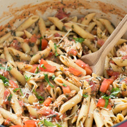 20-Minute Tuscan Chicken with Penne Pasta