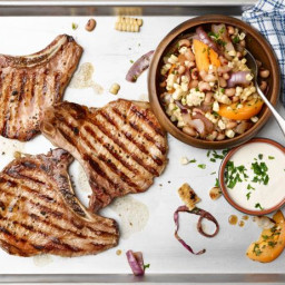 25-Minute Grilled Pork Chops with Succotash