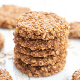 3 Ingredient Chewy Oatmeal Cookies (No Flour, Eggs or Added Sugar)