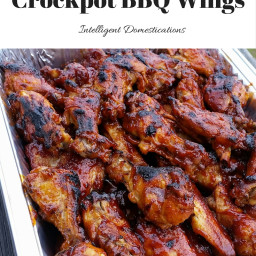 3 Ingredient Crockpot BBQ Chicken Wings