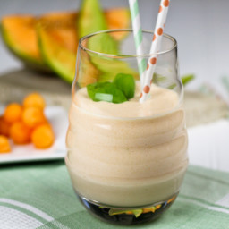 3 Ingredient High Protein Cantaloupe Smoothie