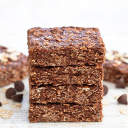 3 Ingredient No Bake Chocolate Oatmeal Bars (No Flour, Eggs or Butter)