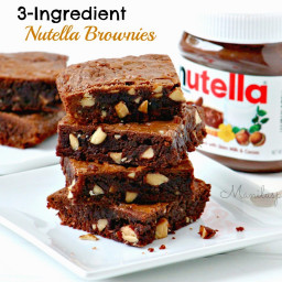 3-Ingredient Nutella Brownies