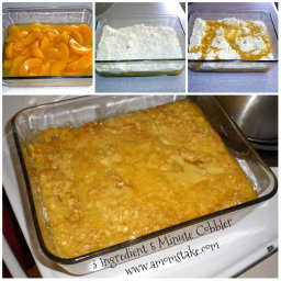 3 Ingredient Peach Cobbler with Cake Mix (in 5 minutes!)