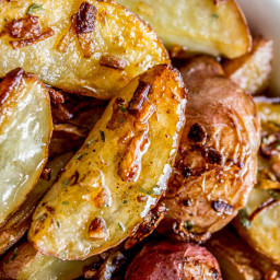 3 Ingredient Roasted Potatoes with Crunchy Onions