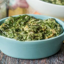 3 Ingredient Slow Cooker Cheesy Spinach (low carb)