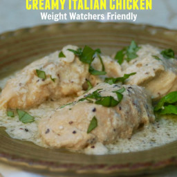 3-Ingredient Slow Cooker Creamy Italian Chicken Made Lighter