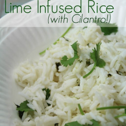 3-Minute Lime Infused White Rice with Cilantro