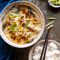 30 Minute Chinese Egg Drop Chicken and Rice Soup