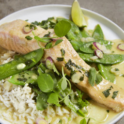 30-Minute Green Curry Braised Salmon