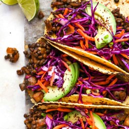 30 Minute Lentil and Mushroom Tacos (Vegan)