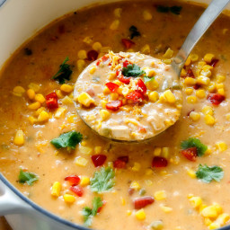 30 Minute Mexican Chicken Corn Chowder (lightened up)