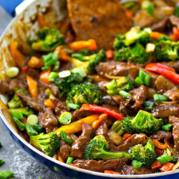 30-Minute Mongolian Beef and Vegetables Skillet