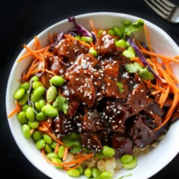 30 Minute Pineapple Ginger Mongolian Beef and Snow Peas