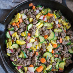 30-Minute Vegetable and Ground Beef Skillet