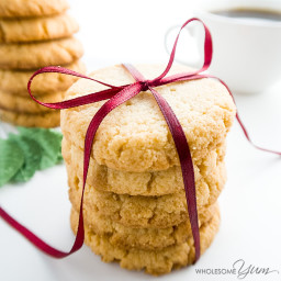 4-Ingredient Gluten-free Shortbread Cookies (Low Carb, Sugar-free)