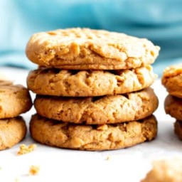 4 Ingredient Gluten Free Soft Peanut Butter Cookies (Healthy, Vegan, GF, Re