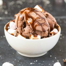 4 Ingredient Low Carb Hot Chocolate Ice Cream (Keto, Paleo, Vegan, No Churn
